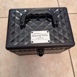 Black Makeup Case with Handle